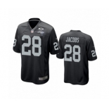 Las Vegas Raiders #28 Josh Jacobs Black 2020 Inaugural Season Game Jersey