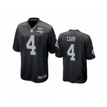 Las Vegas Raiders #4 Derek Carr Black 2020 Inaugural Season Game Jersey