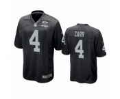 Las Vegas Raiders #4 Derek Carr Black 2020 Inaugural Season Game Jersey