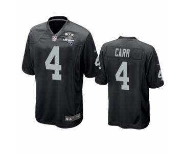 Las Vegas Raiders #4 Derek Carr Black 2020 Inaugural Season Game Jersey