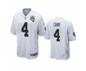 Las Vegas Raiders #4 Derek Carr White 2020 Inaugural Season Game Jersey