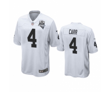 Las Vegas Raiders #4 Derek Carr White 2020 Inaugural Season Game Jersey