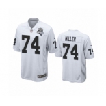 Las Vegas Raiders #74 Kolton Miller White 2020 Inaugural Season Game Jersey