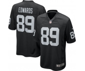 Las Vegas Raiders #89 Bryan Edwards Black 2020 Inaugural Season Game Jersey