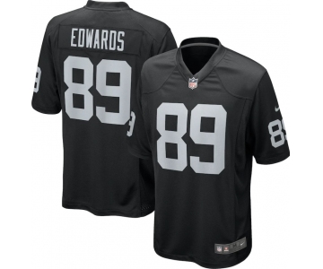 Las Vegas Raiders #89 Bryan Edwards Black 2020 Inaugural Season Game Jersey