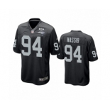 Las Vegas Raiders #94 Carl Nassib Black 2020 Inaugural Season Game Jersey