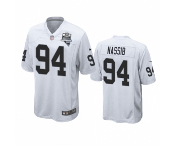 Las Vegas Raiders #94 Carl Nassib White 2020 Inaugural Season Game Jersey