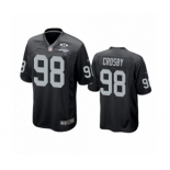 Las Vegas Raiders #98 Maxx Crosby Black 2020 Inaugural Season Game Jersey