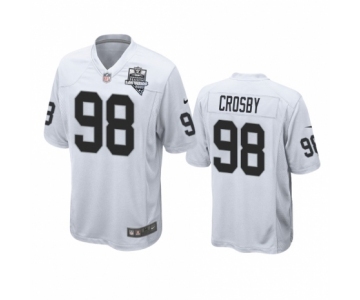 Las Vegas Raiders #98 Maxx Crosby White 2020 Inaugural Season Game Jersey