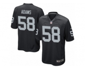 Men Nike Oakland Raiders #58 Tyrell Adams Game Black Team Color NFL Jersey