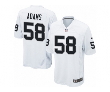 Men Nike Oakland Raiders #58 Tyrell Adams Game White NFL Jersey