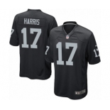 Men's Nike Oakland Raiders #17 Dwayne Harris Game Black Team Color NFL Jersey