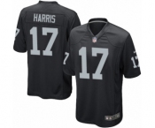 Men's Nike Oakland Raiders #17 Dwayne Harris Game Black Team Color NFL Jersey