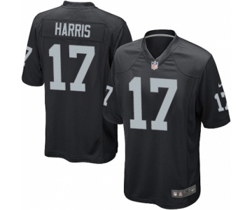 Men's Nike Oakland Raiders #17 Dwayne Harris Game Black Team Color NFL Jersey