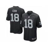 Men's Nike Oakland Raiders #18 Connor Cook Game Black Team Color NFL Jersey