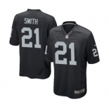 Men's Nike Oakland Raiders #21 Sean Smith Game Black Team Color NFL Jersey