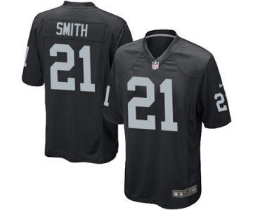 Men's Nike Oakland Raiders #21 Sean Smith Game Black Team Color NFL Jersey