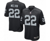 Men's Nike Oakland Raiders #22 Rashaan Melvin Game Black Team Color NFL Jersey