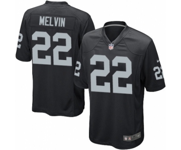 Men's Nike Oakland Raiders #22 Rashaan Melvin Game Black Team Color NFL Jersey