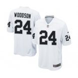 Men's Nike Oakland Raiders #24 Charles Woodson Game White NFL Jersey