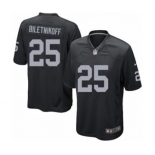 Men's Nike Oakland Raiders #25 Fred Biletnikoff Game Black Team Color NFL Jersey