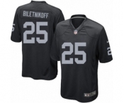 Men's Nike Oakland Raiders #25 Fred Biletnikoff Game Black Team Color NFL Jersey