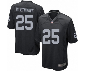 Men's Nike Oakland Raiders #25 Fred Biletnikoff Game Black Team Color NFL Jersey