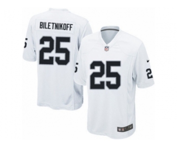 Men's Nike Oakland Raiders #25 Fred Biletnikoff Game White NFL Jersey