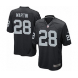 Men's Nike Oakland Raiders #28 Doug Martin Game Black Team Color NFL Jersey