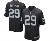 Men's Nike Oakland Raiders #29 David Amerson Game Black Team Color NFL Jersey