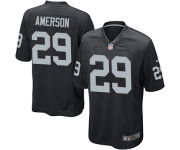 Men's Nike Oakland Raiders #29 David Amerson Game Black Team Color NFL Jersey