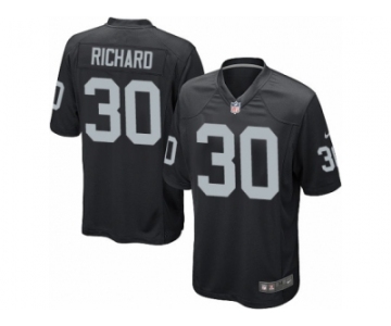 Men's Nike Oakland Raiders #30 Jalen Richard Game Black Team Color NFL Jerse