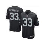 Men's Nike Oakland Raiders #33 DeAndre Washington Game Black Team Color NFL Jersey