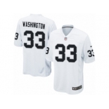 Men's Nike Oakland Raiders #33 DeAndre Washington Game White NFL Jersey