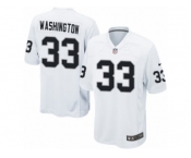 Men's Nike Oakland Raiders #33 DeAndre Washington Game White NFL Jersey