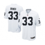 Men's Nike Oakland Raiders #33 Tyvon Branch Game White NFL Jersey