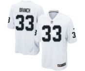 Men's Nike Oakland Raiders #33 Tyvon Branch Game White NFL Jersey