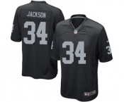 Men's Nike Oakland Raiders #34 Bo Jackson Game Black Team Color NFL Jersey