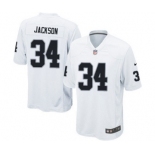 Men's Nike Oakland Raiders #34 Bo Jackson Game White NFL Jersey