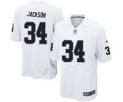 Men's Nike Oakland Raiders #34 Bo Jackson Game White NFL Jersey