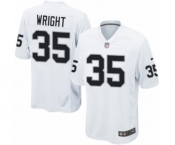 Men's Nike Oakland Raiders #35 Shareece Wright Game White NFL Jersey