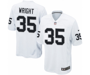 Men's Nike Oakland Raiders #35 Shareece Wright Game White NFL Jersey