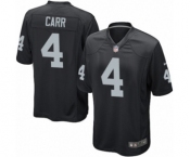 Men's Nike Oakland Raiders #4 Derek Carr Game Black Team Color NFL Jersey