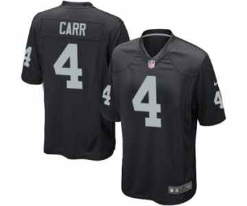 Men's Nike Oakland Raiders #4 Derek Carr Game Black Team Color NFL Jersey