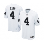 Men's Nike Oakland Raiders #4 Derek Carr Game White NFL Jersey