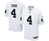 Men's Nike Oakland Raiders #4 Derek Carr Game White NFL Jersey