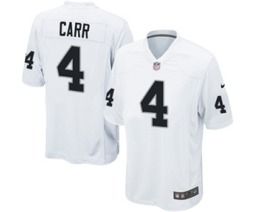 Men's Nike Oakland Raiders #4 Derek Carr Game White NFL Jersey