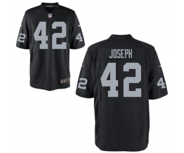 Men's Nike Oakland Raiders #42 Karl Joseph Game Black Team Color NFL Jersey