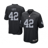 Men's Nike Oakland Raiders #42 Ronnie Lott Game Black Team Color NFL Jersey