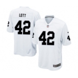 Men's Nike Oakland Raiders #42 Ronnie Lott Game White NFL Jersey